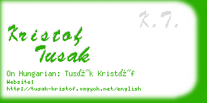 kristof tusak business card